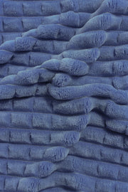 Modern Line 3 Parça Çift Kişilik Battaniye Seti Lacivert Bonvagon