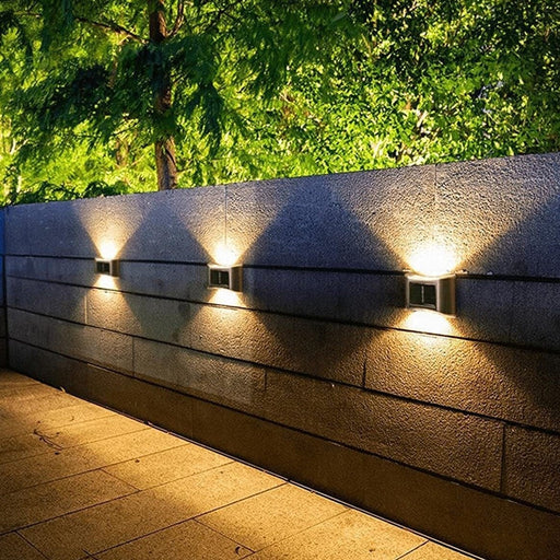 Modern Metal LEDli Bahçe Aplik Seti (Güneş Enerjisi) 4 Adet Bonvagon