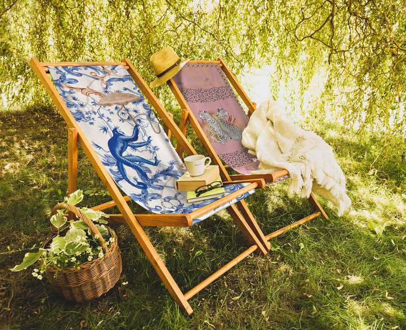 Monkey Katlanabilir Şezlong Katlanır Ahşap Lounge Chair