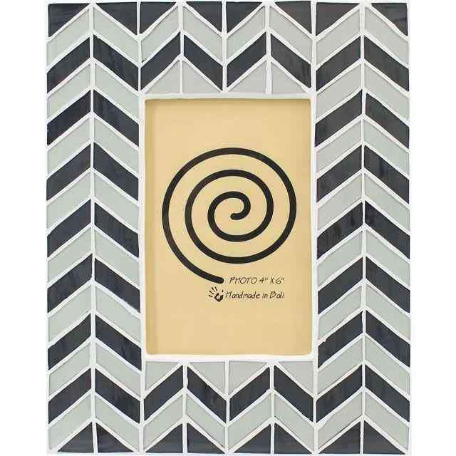 Monokrom Zigzag Cam Fotoğraf Çerçevesi Bonvagon