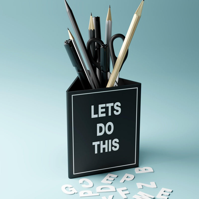 Mood Board Masaüstü Organizer Mıknatıslı Kalemlik - Siyah Bonvagon