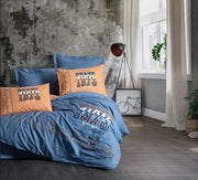 Mood Nakışlı Ranforce Çift Kişilik Nevresim Takımı State Tarçın Bonvagon