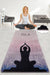 Mor Çakra Yoga Temalı Halı 10mm 60x200cm, Kaymaz Taban, Yıkanabilir Bonvagon
