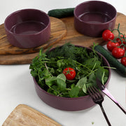 Mor Stackable Salata/Çerez Seti 3 Parça Bonvagon