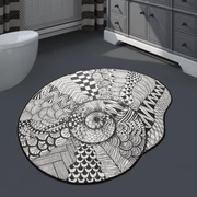 More Dijital Baskılı Banyo Paspas ve Halısı, Kaymaz Taban, Yıkanabilir Bonvagon