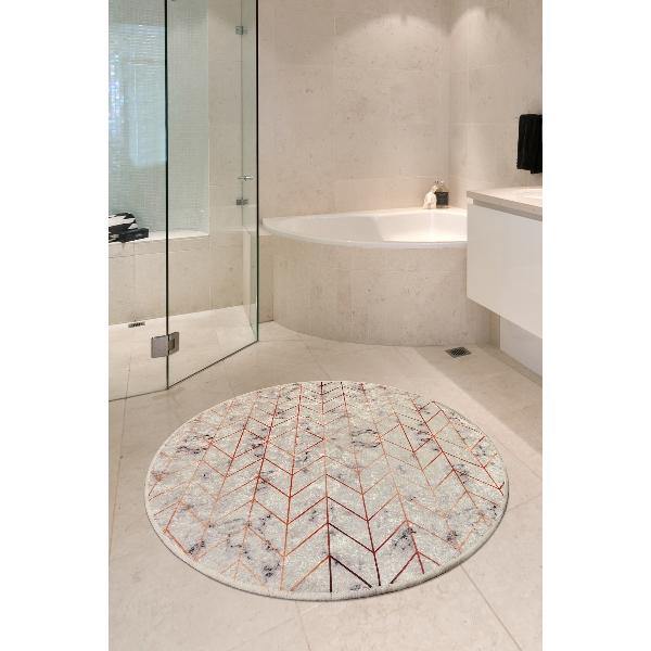 Morea Dijital Baskılı 100cm Banyo Halısı, Kaymaz Taban, Yıkanabilir Bonvagon