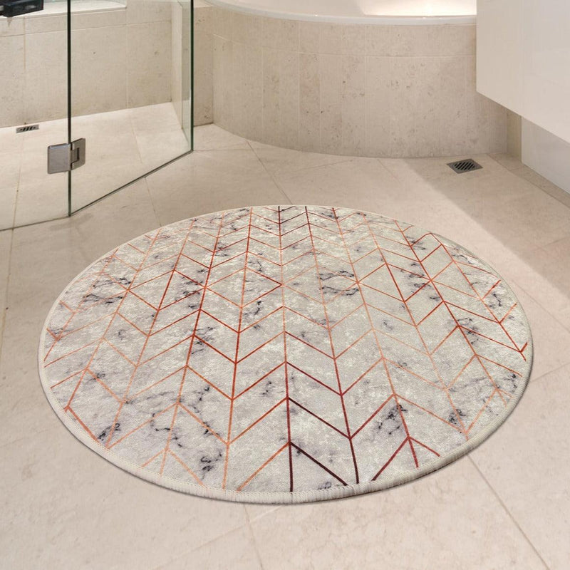 Morea Dijital Baskılı 100cm Banyo Halısı, Kaymaz Taban, Yıkanabilir Bonvagon