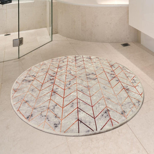 Morea Dijital Baskılı 100cm Banyo Halısı, Kaymaz Taban, Yıkanabilir Bonvagon