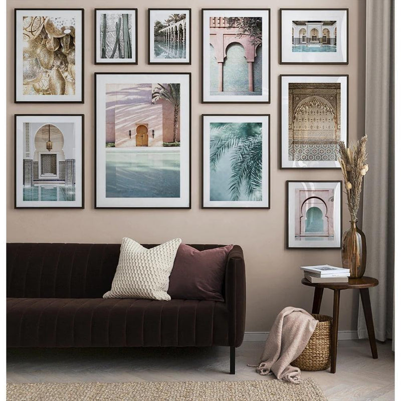 Morroccan Beauty 10 Parça Çerçeve Görünümlü Ahşap Tablo Seti Bonvagon