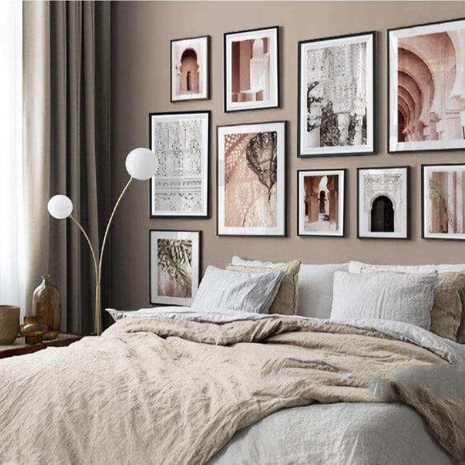 Morroccan Love 10 Parça Çerçeve Görünümlü Ahşap Tablo Seti Bonvagon