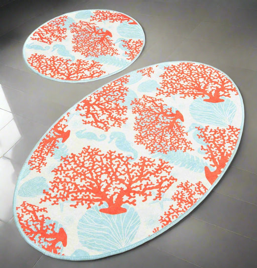 Moss Dijital Baskılı 2li Set Banyo Halısı, Kaymaz Taban, Yıkanabilir Bonvagon