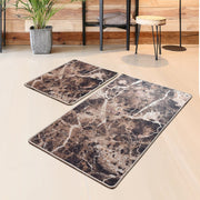 Mozaik Dijital Baskılı 2li Set Banyo Halısı, Kaymaz Taban, Yıkanabilir Bonvagon