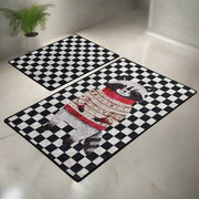 Mr Raccoon 2li Set Dijital Baskılı Banyo Halısı, Kaymaz Taban, Yıkanabilir Bonvagon