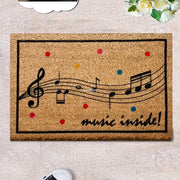 Music Inside Doğal Koko Hindistan Cevizi Kapı Önü Paspas 60x40cm