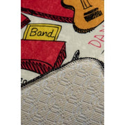 Music Yıkanabilir Antibakteriyel Çocuk Halısı, Kaymaz Taban, Yıkanabilir Bonvagon