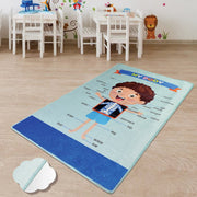 My Body Yıkanabilir Antibakteriyel Çocuk Halısı, Kaymaz Taban, Yıkanabilir Bonvagon