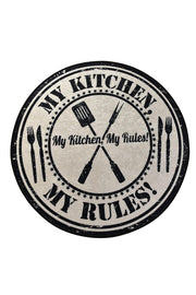 My Kitchen Dekoratif Dijital Baskılı Mutfak Halısı, Kaymaz Taban, Yıkanabilir Bonvagon