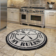 My Kitchen Dekoratif Dijital Baskılı Mutfak Halısı, Kaymaz Taban, Yıkanabilir Bonvagon