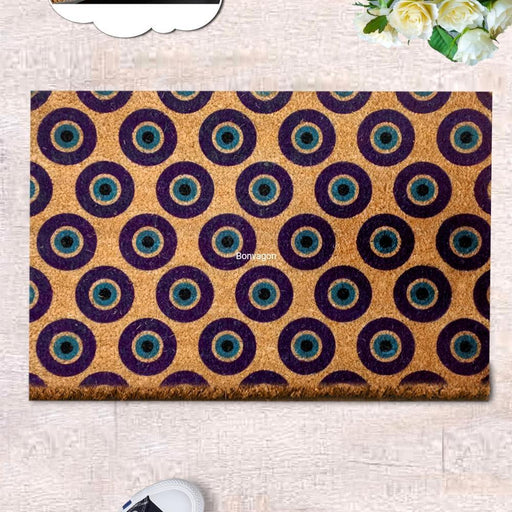 Nazar Boncukları Doğal Koko Hindistan Cevizi Kapı Önü Paspas 60x40cm