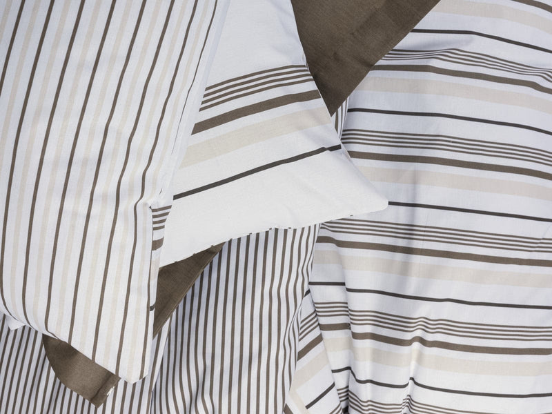 Nobil Nevresim Takımı Çift Kişilik Swell Kahve Bonvagon