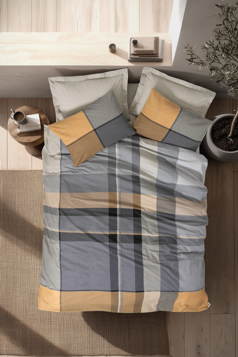 Nordek Nevresim Takımı Çift Kişilik Torvi Bej 57 Tel Ranforce Kumaş Bonvagon