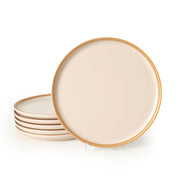 Nordic Gold Mat Krem Pasta Tabağı 22cm 6 Adet - 950 Bonvagon