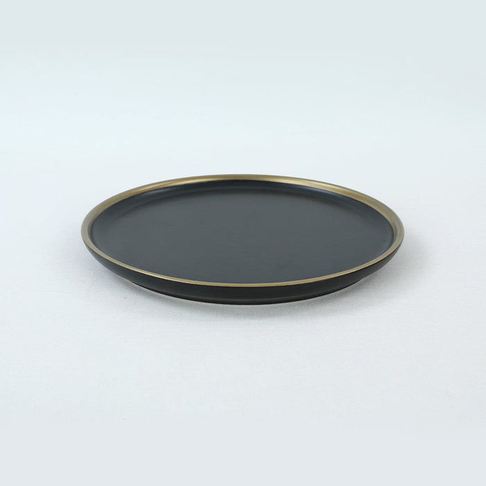 Nordic Gold Mat Siyah Pasta Tabağı 22cm 6 Adet Bonvagon