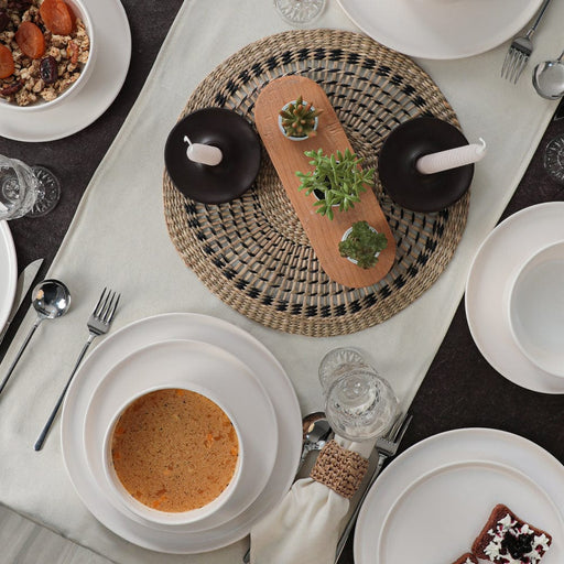 Nordic Mat Beyaz Yemek Takımı 18 Parça 6 Kişilik 022 Bonvagon