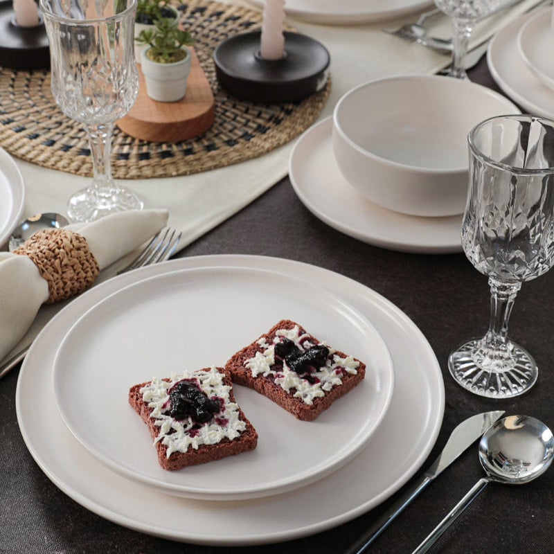 Nordic Mat Beyaz Yemek Takımı 18 Parça 6 Kişilik 022 Bonvagon