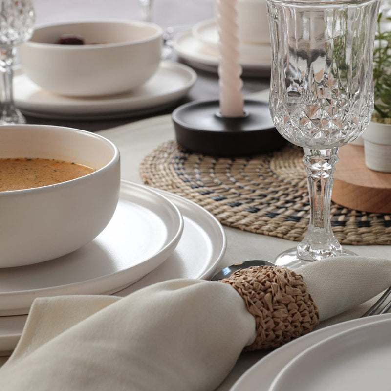 Nordic Mat Beyaz Yemek Takımı 18 Parça 6 Kişilik 022 Bonvagon