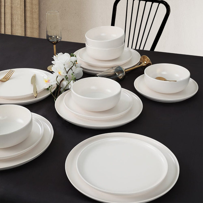 Nordic Mat Beyaz Yemek Takımı 18 Parça 6 Kişilik 022 Bonvagon