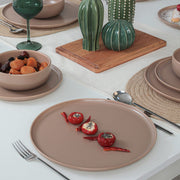 Nordic Mat Toprak Taupe Yemek Takımı 18 Parça 6 Kişilik
