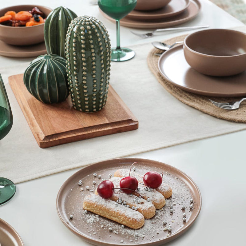 Nordic Mat Toprak Taupe Yemek Takımı 18 Parça 6 Kişilik 977 Bonvagon