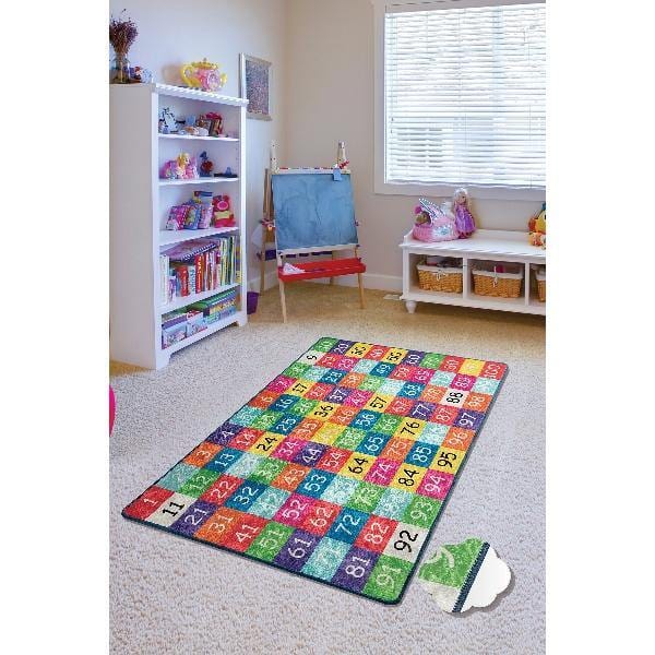 Numbers Yıkanabilir Antibakteriyel Çocuk Halısı, Kaymaz Taban, Yıkanabilir Bonvagon
