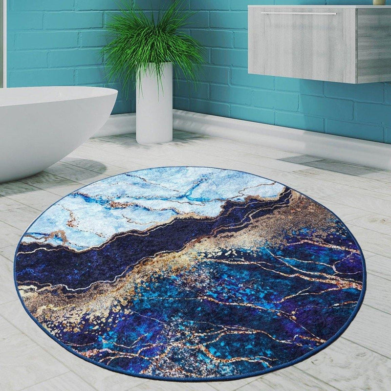 Ocean Dijital Baskılı Halı, Kaymaz Taban, Yıkanabilir Bonvagon