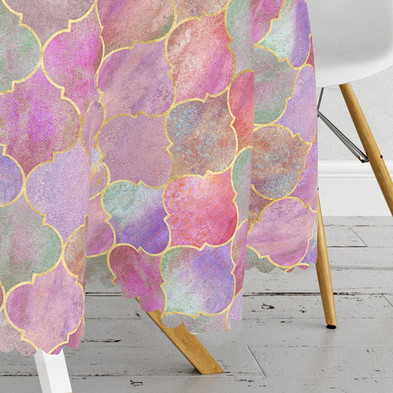 Ogea Pudra Zeminli Özel Tasarım Leke Tutmaz Masa Örtüsü Bonvagon