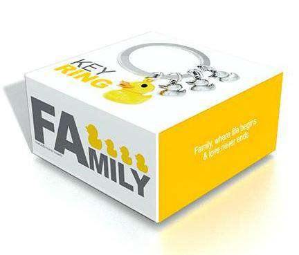 Ördek Ailesi Anahtarlık Çelik Halkalı  Bonvagon Metalmorphose