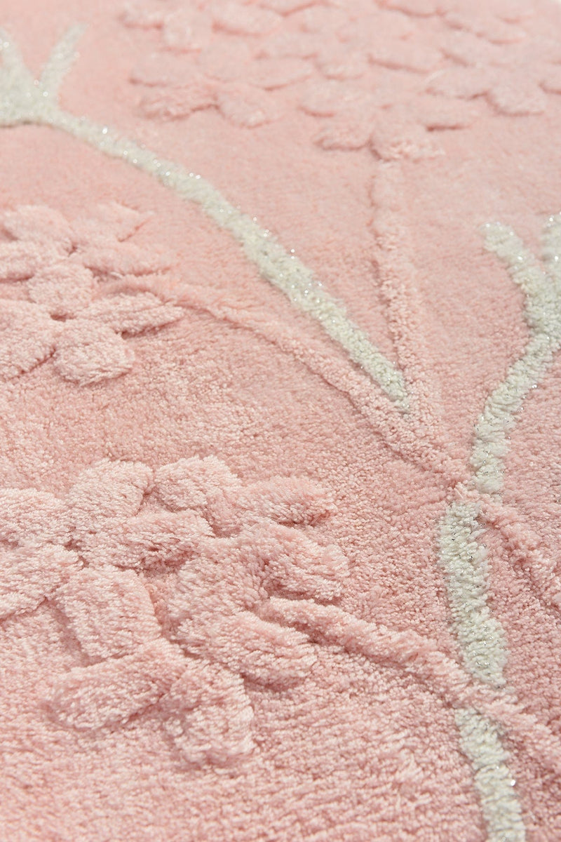 Orkide Pudra 2li Set Akrilik Banyo Paspas ve Halısı, Kaymaz Taban, Yıkanabilir Bonvagon