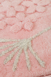 Orkide Pudra 3lü Set Akrilik Banyo Paspas ve Halısı, Kaymaz Taban, Yıkanabilir Bonvagon