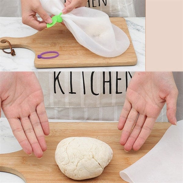 Orta Hamur Torbası Silikon Şeffaf Hamur Yoğurma Torbası Ekmek Makarna Mantı Hamuru Kolay Yoğurma Bonvagon