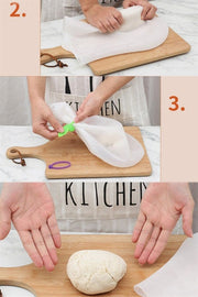 Orta Hamur Torbası Silikon Şeffaf Hamur Yoğurma Torbası Ekmek Makarna Mantı Hamuru Kolay Yoğurma Bonvagon