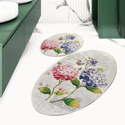 Ortanca 2li Set Dijital Baskılı Banyo Halısı, Kaymaz Taban, Yıkanabilir Bonvagon