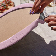 Ortanca Çiçeği Tasarımlı Üçgen Püsküllü Runner 1 Adet & 6 Adet Pembe Renkli Supla Bonvagon