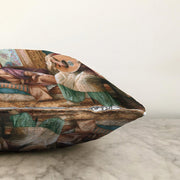 Osmanlı Temalı Yağlı Boya Dijital Baskılı Dekoratif Modern Raşel Kadife Yastık Kırlent Kılıfı Bonvagon