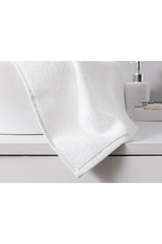 Otel Tipi 50x90 Yüz Havlusu Beyaz %100 Pamuk