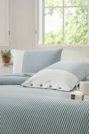 Çift Kişilik Ranforce Nevresim Takımı Natural Line Mavi Bonvagon