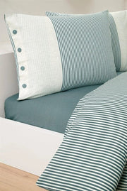 Çift Kişilik Ranforce Nevresim Takımı Natural Line Mavi Bonvagon