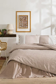 Çift Kişilik Ranforce Nevresim Takımı Natural Line Somon Bonvagon