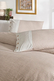 Çift Kişilik Ranforce Nevresim Takımı Natural Line Somon Bonvagon