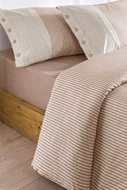 Çift Kişilik Ranforce Nevresim Takımı Natural Line Somon Bonvagon